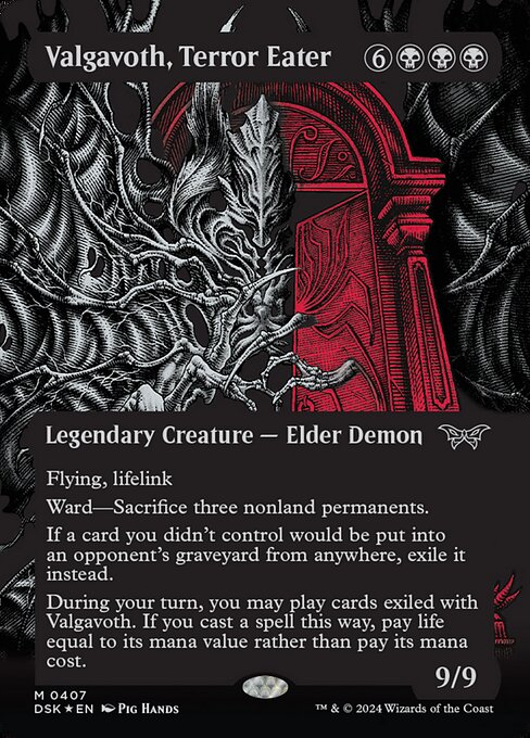 Valgavoth, Terror Eater (407) - BORDERLESS (Foil) - NM