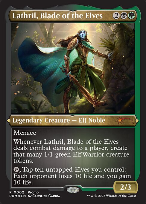 Lathril, Blade of the Elves (2) (Etched) - NM