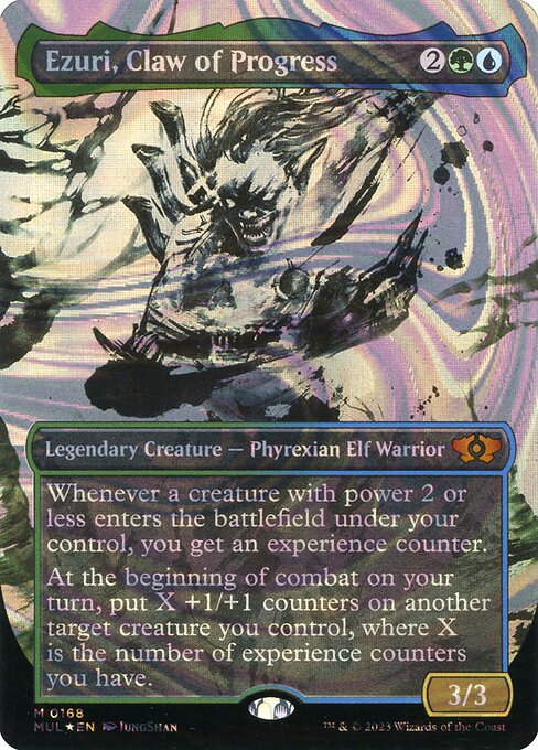 Ezuri, Claw of Progress (168) - BORDERLESS - FULL ART (Foil) - NM
