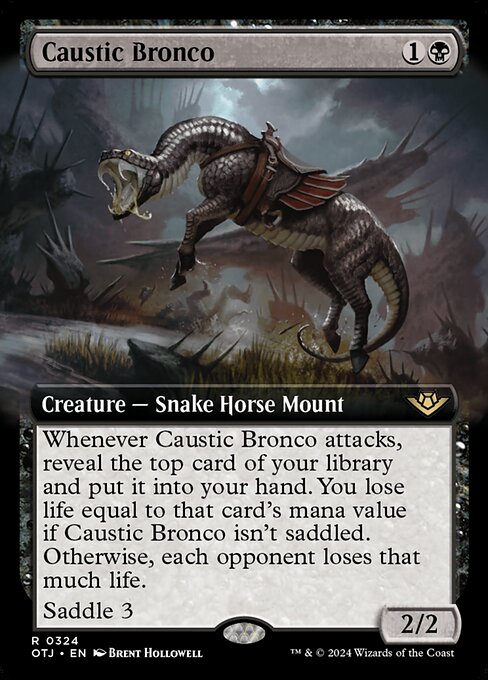 Caustic Bronco (324) - EXTENDED ART (Foil) - NM