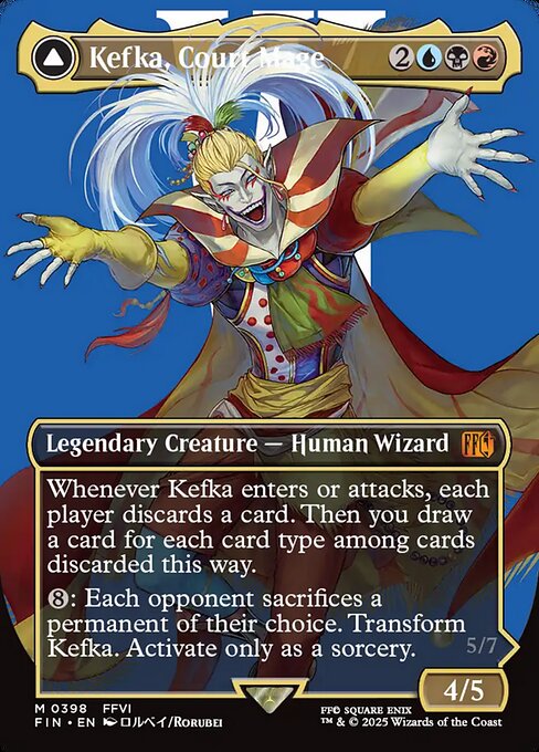 Kefka, Court Mage // Kefka, Ruler of Ruin (398) - BORDERLESS - FULL AR ...
