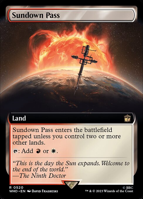 Sundown Pass (520) - EXTENDED ART (Foil) - NM