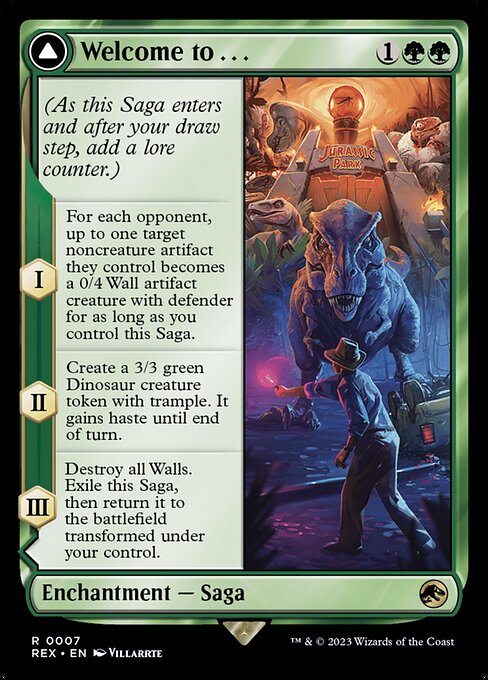Welcome to . . . // Jurassic Park (7) - BORDERLESS - NM