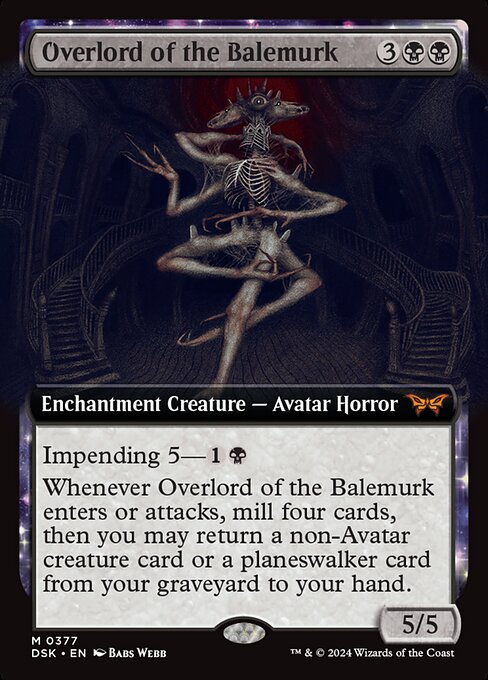 Overlord of the Balemurk (377) - EXTENDED ART (Foil) - NM