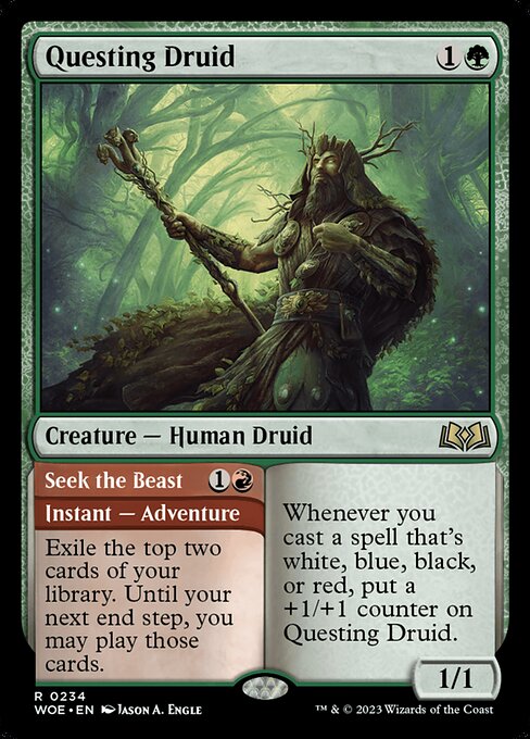Questing Druid // Seek the Beast (234) (Foil) - NM