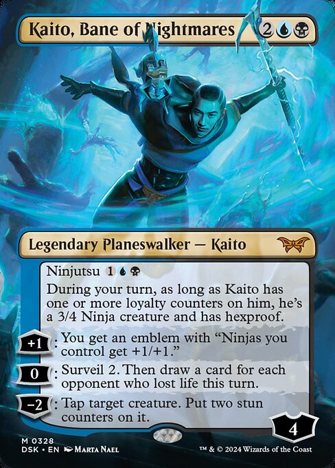 Kaito, Bane of Nightmares (328) - BORDERLESS (Foil) - NM