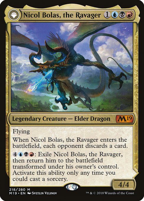 Nicol Bolas, the Ravager // Nicol Bolas, the Arisen (218) - NM