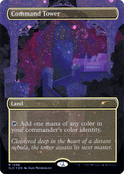 Command Tower (1496★) - BORDERLESS (Foil) - NM