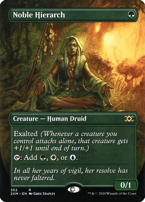 Noble Hierarch (352) - BORDERLESS (Foil) - NM