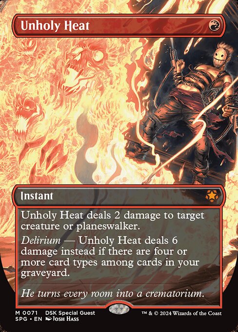 Unholy Heat (71) - BORDERLESS - FULL ART (Foil) - NM