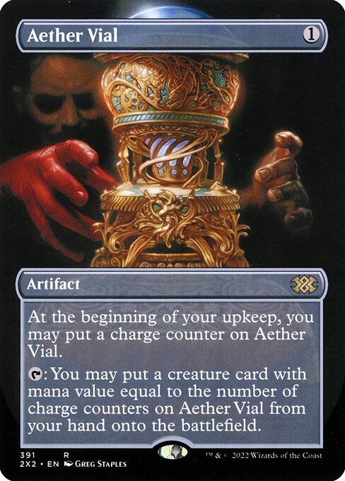 Aether Vial (391) - BORDERLESS (Foil) - NM
