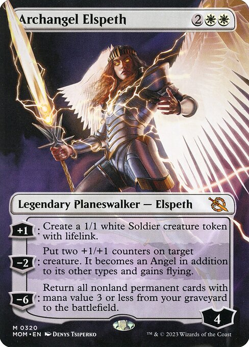 Archangel Elspeth (320) - BORDERLESS (Foil) - NM