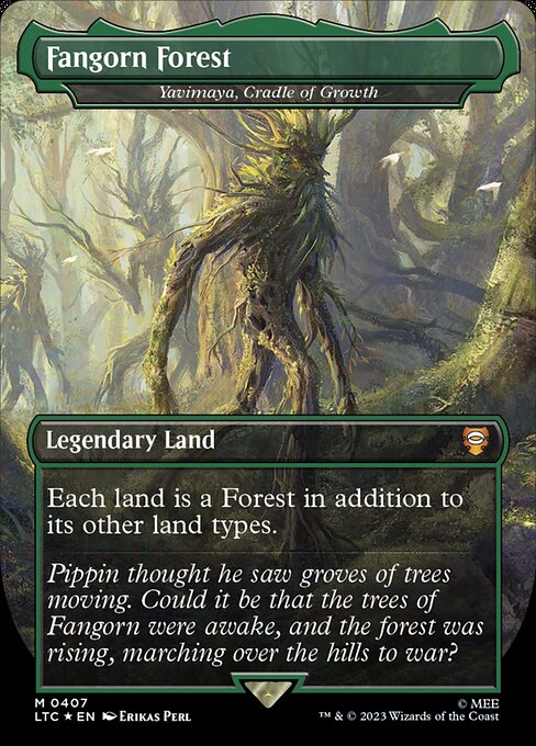 Yavimaya, Cradle of Growth (407) - BORDERLESS (Foil) - NM