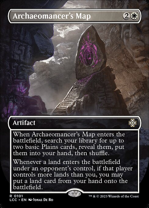 Archaeomancer's Map (101) - BORDERLESS (Foil) - NM