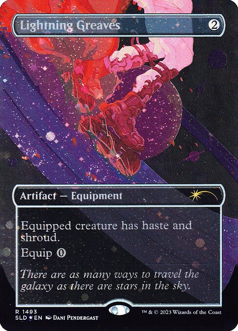 Lightning Greaves (1493★) - BORDERLESS (Foil) - NM