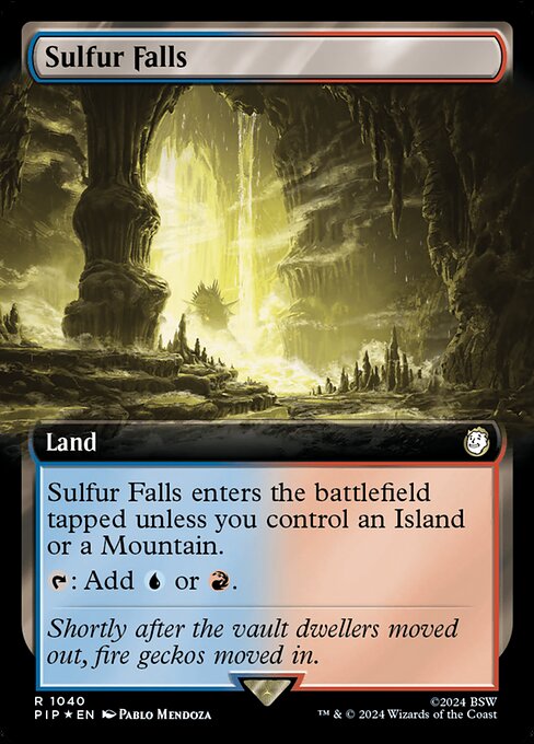 Sulfur Falls (1040) - EXTENDED ART (Foil) - NM