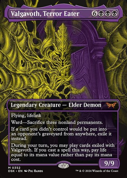 Valgavoth, Terror Eater (352) - BORDERLESS - FULL ART - NM
