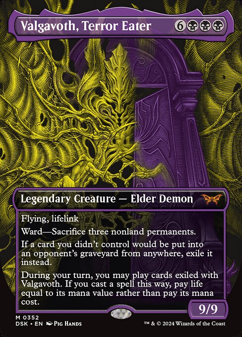 Valgavoth, Terror Eater (352) - BORDERLESS - FULL ART - NM