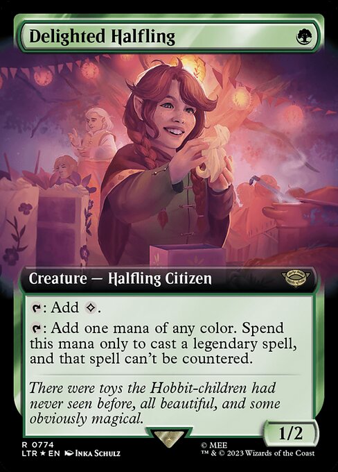 Delighted Halfling (774) - EXTENDED ART (Foil) - NM