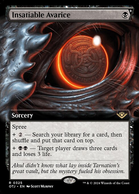 Insatiable Avarice (325) - EXTENDED ART (Foil) - NM