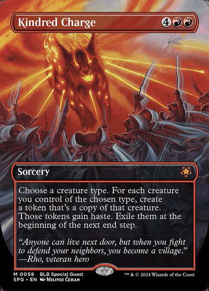 Kindred Charge (58) - BORDERLESS - FULL ART - NM