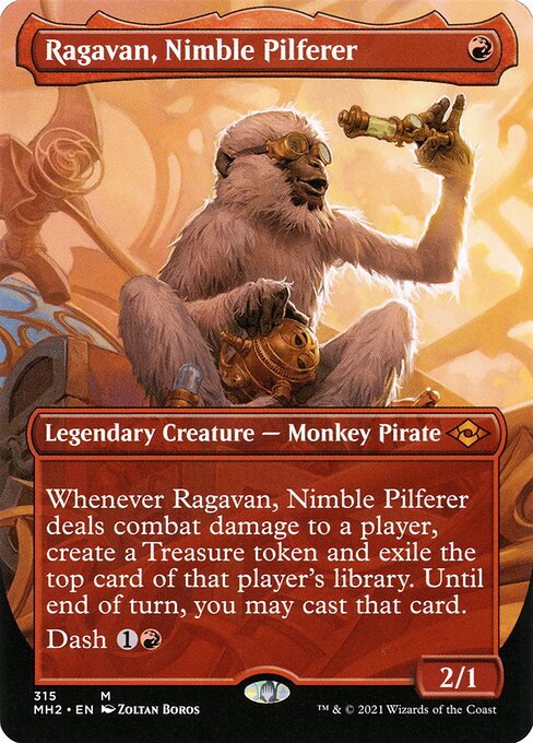 Ragavan, Nimble Pilferer (315) - BORDERLESS - FULL ART - NM