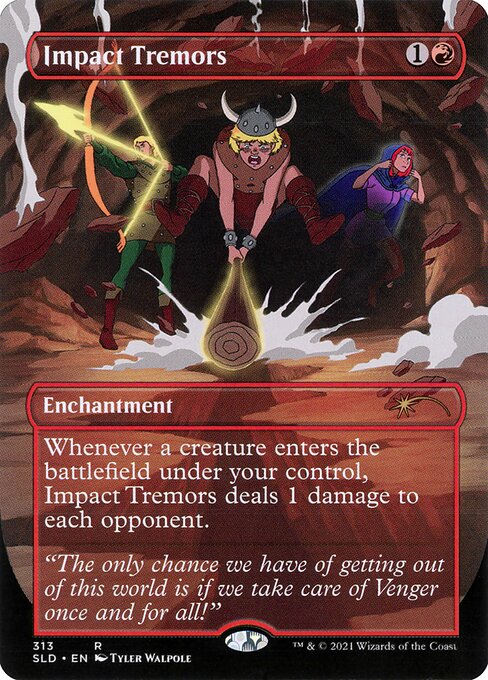 Impact Tremors (313) - BORDERLESS - FULL ART (Foil) - NM