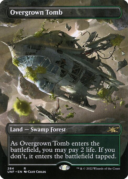 Overgrown Tomb (284) - BORDERLESS - FULL ART (Foil) - NM