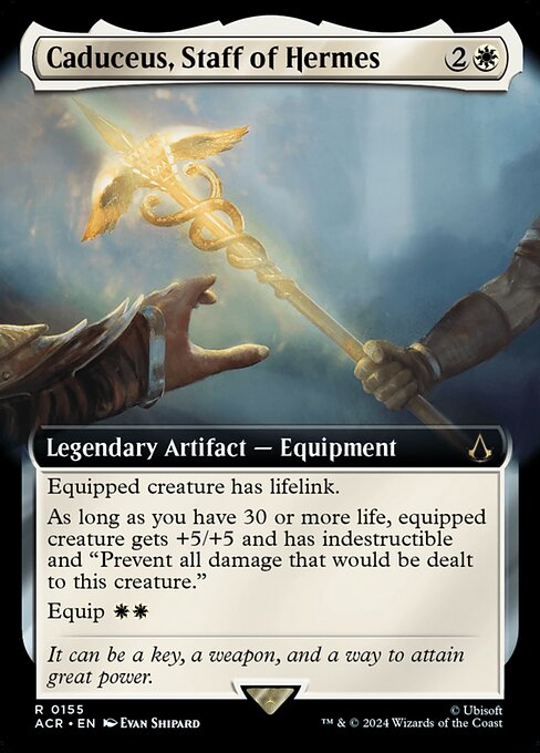 Caduceus, Staff of Hermes (155) - EXTENDED ART (Foil) - NM