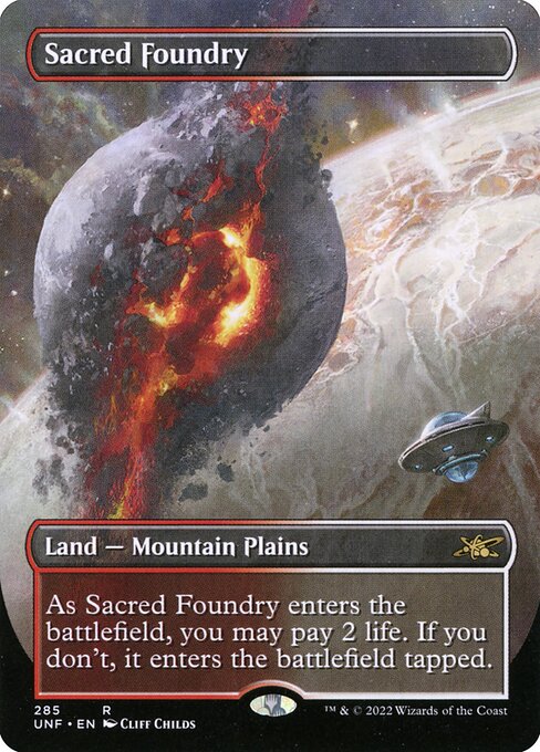 Sacred Foundry (285) - BORDERLESS - FULL ART (Foil) - NM