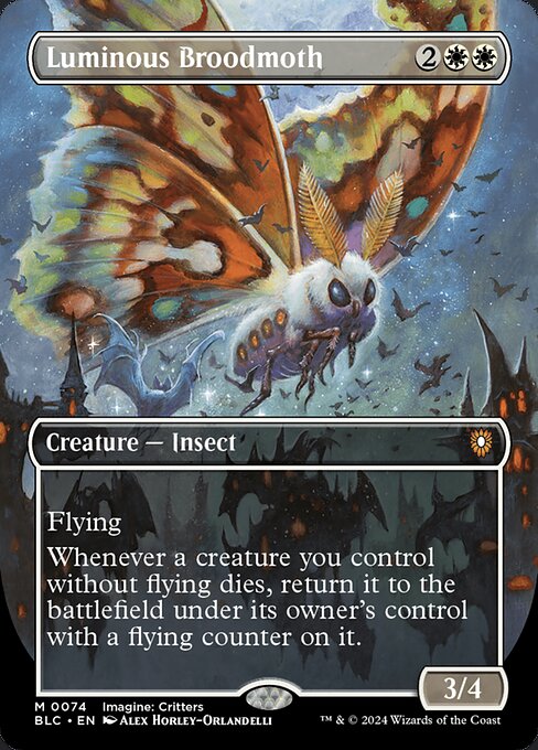 Luminous Broodmoth (74) - BORDERLESS (Foil) - NM