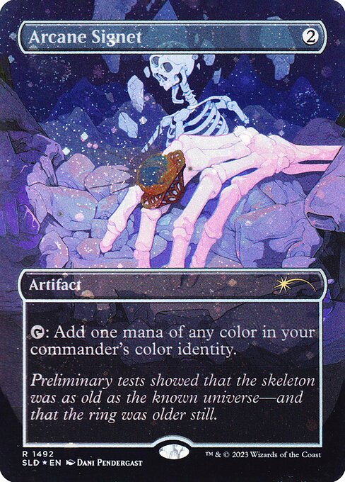 Arcane Signet (1492★) - BORDERLESS (Foil) - NM