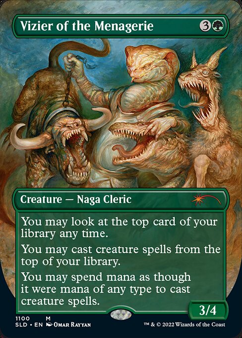 Vizier of the Menagerie (1100) - BORDERLESS - FULL ART (Foil) - NM