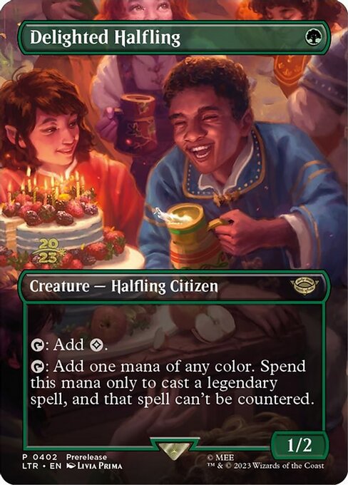 Delighted Halfling (402s) - BORDERLESS (Foil) - NM