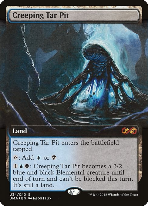Creeping Tar Pit (U34) - EXTENDED ART (Foil) - NM