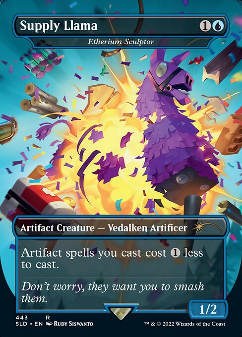 Etherium Sculptor (443) - BORDERLESS - FULL ART (Foil) - NM