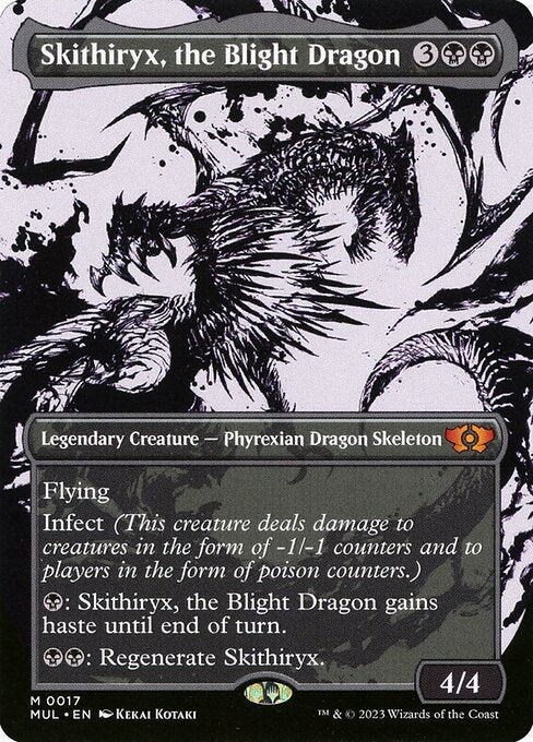 Skithiryx, the Blight Dragon (17) - BORDERLESS - FULL ART - NM