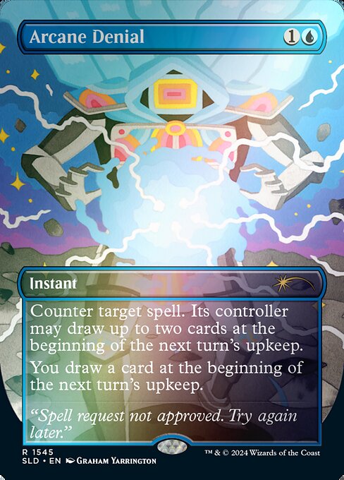 Arcane Denial (1545★) - BORDERLESS (Foil) - NM