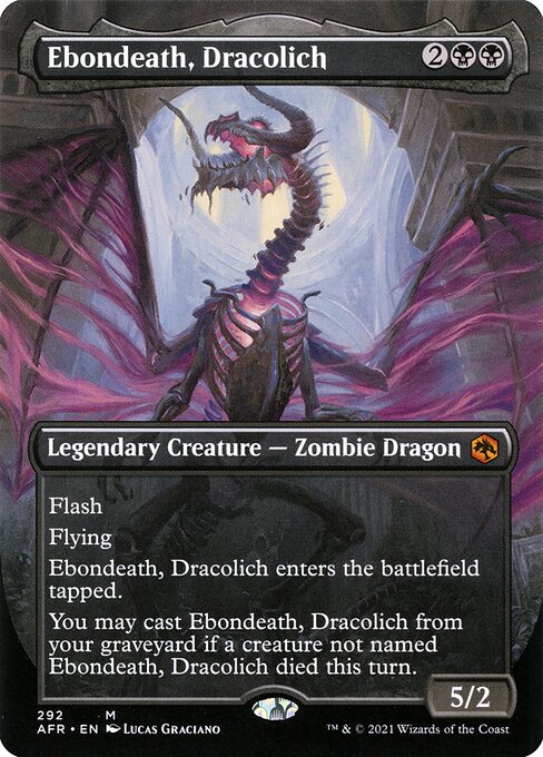 Ebondeath, Dracolich (292) - BORDERLESS - NM