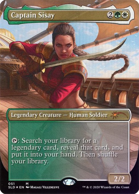 Captain Sisay (51) - BORDERLESS - FULL ART (Foil) - NM