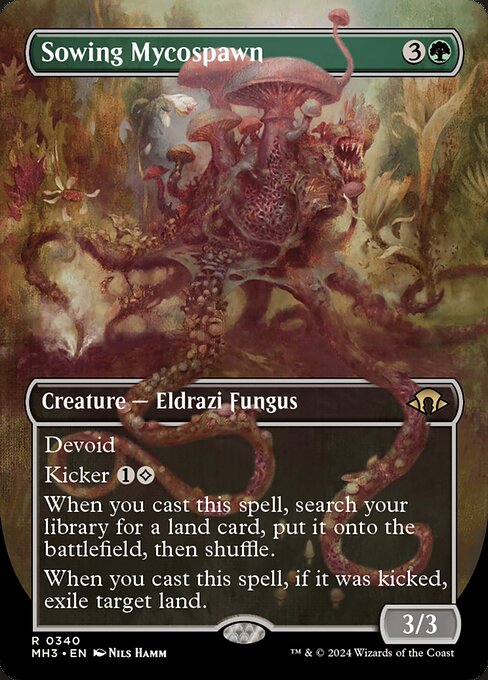 Sowing Mycospawn (340) - BORDERLESS - FULL ART - NM