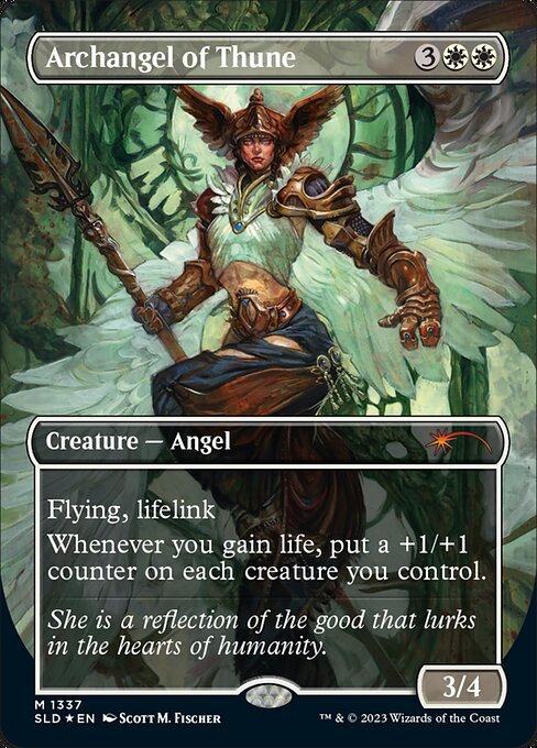 Archangel of Thune (1337) - BORDERLESS (Foil) - NM