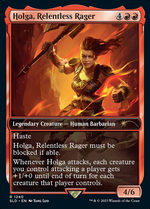 Holga, Relentless Rager (1240) - FULL ART (Foil) - NM