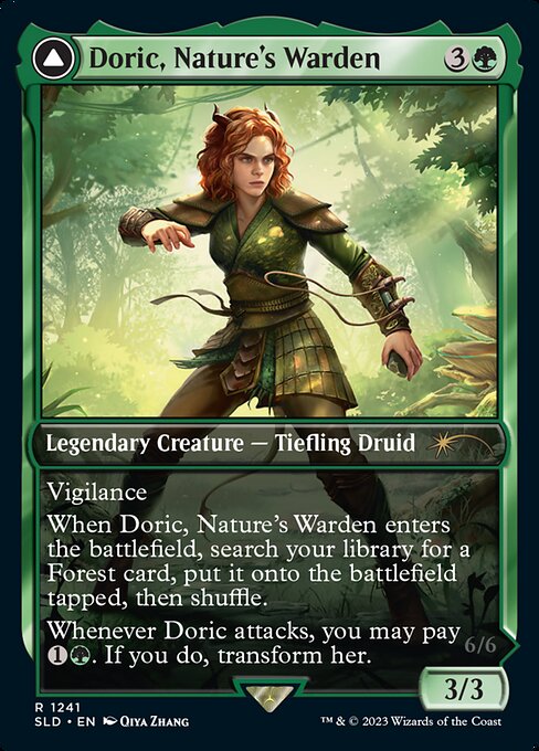 Doric, Nature's Warden // Doric, Owlbear Avenger (1241) - FULL ART (Foil) - NM