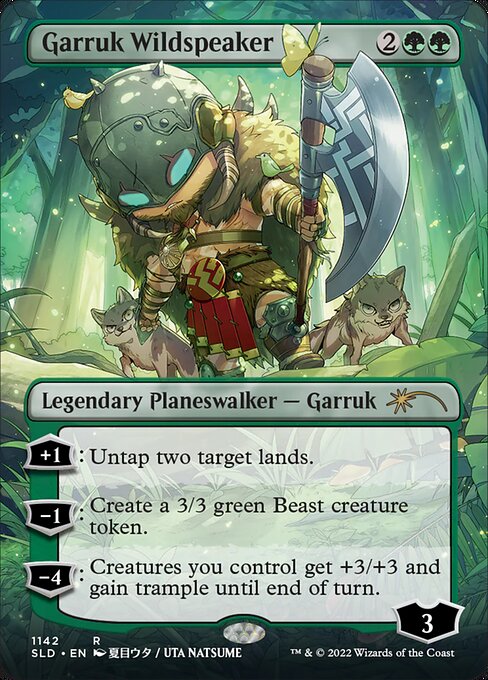Garruk Wildspeaker (1142) - BORDERLESS (Foil) - NM